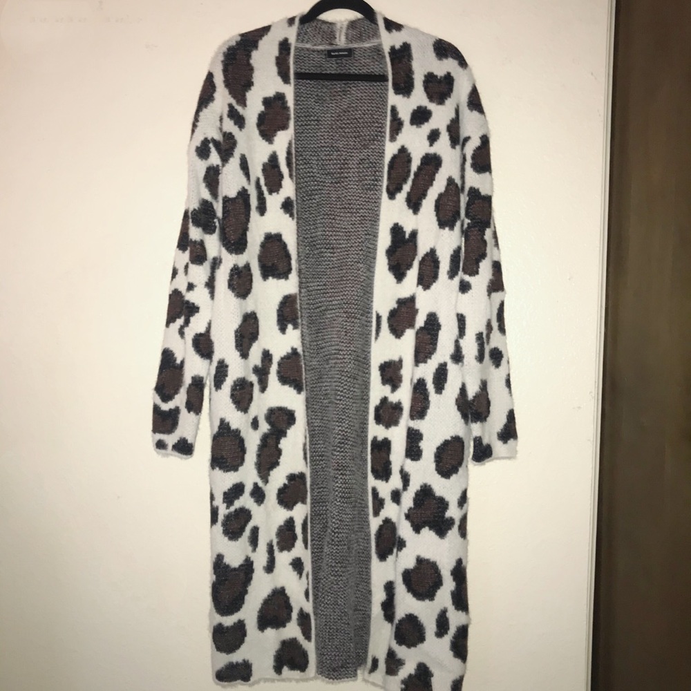 Forever 21 Animal Print Long Cardigan